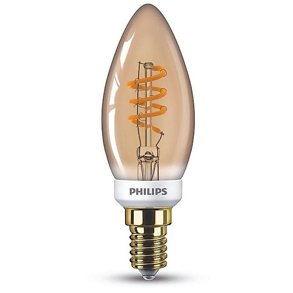 Philips Vintage LED Filament Lampe ersetzt 15W E14 Kerze - B35 3,5W 136lm 1 günstig online kaufen