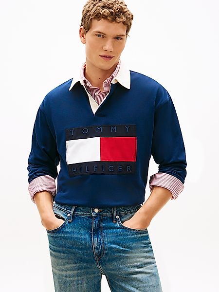 Tommy Hilfiger Sweatshirt "FLAG RUGBY", Regular fit mit Polokragen günstig online kaufen