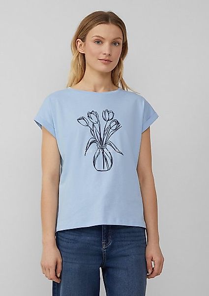 s.Oliver Shirttop T-Shirt mit Frontprint im Relaxed Fit günstig online kaufen