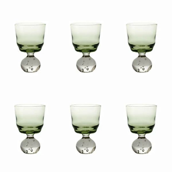 Weinglas Eternal Snow S glas grün / 6er Set - Ø 6,3 x H 9,5 cm - Serax - Gr günstig online kaufen