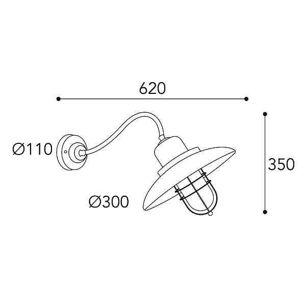 Wandlampe Patio Cage 3301 messing antik/klar günstig online kaufen