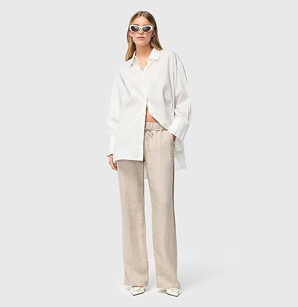 MAC Leinenhose "CHIARA BELT" Sommerhose Wide Fit, mit geradem, weitem Bein günstig online kaufen