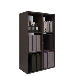 Coemo Standregal DELTA-6, Schwarz Standregal 65x30x98 günstig online kaufen