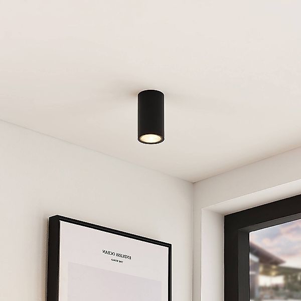 Arcchio Downlight Olivir, schwarz, Metall, Ø 6cm, GU10, IP44 günstig online kaufen