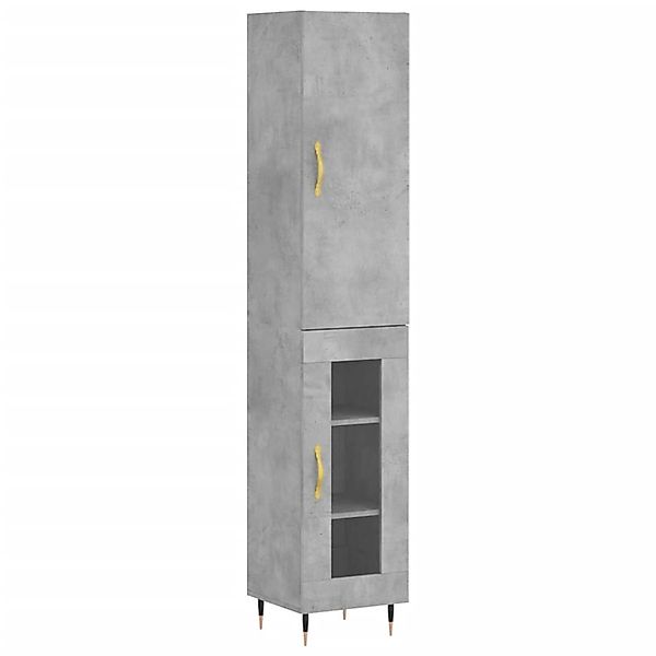 vidaXL Highboard Betongrau 34,5x34x180 cm Holzwerkstoff 3199029 günstig online kaufen