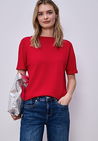 STREET ONE Kurzarmshirt mit elastischem Bund günstig online kaufen