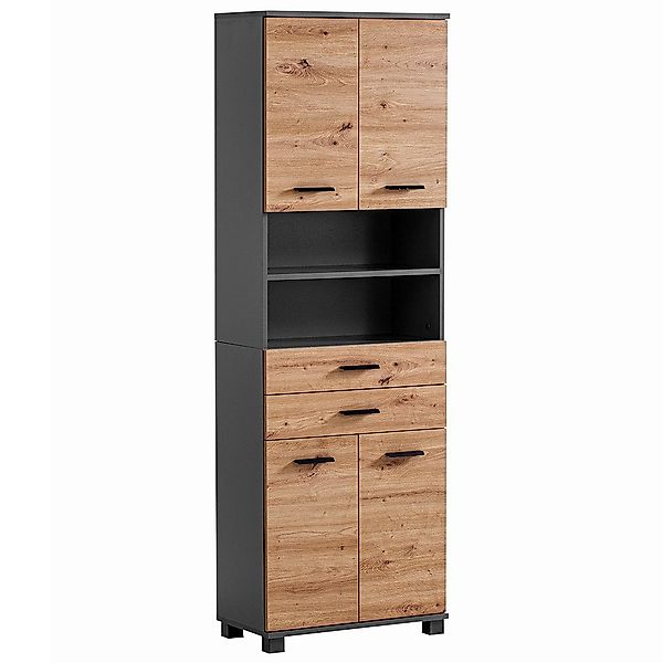 Lomadox Hochschrank PROVIDENCE-80 in anthrazit, 60cm günstig online kaufen