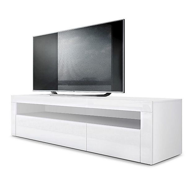 Vladon Lowboard Valencia (TV-Kommode, ​mit 1 offenem Fach und 2 Klappen), W günstig online kaufen
