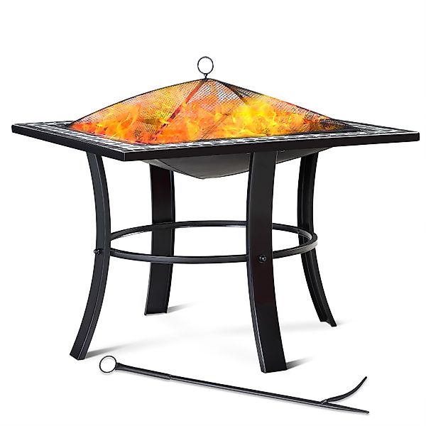 Feuerschale Mosaik Runedak Stahl 76x76cm günstig online kaufen