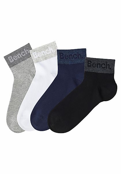 Bench. Kurzsocken, (Packung, 8 Paar), mit eingestricktem Schriftzug am Bünd günstig online kaufen