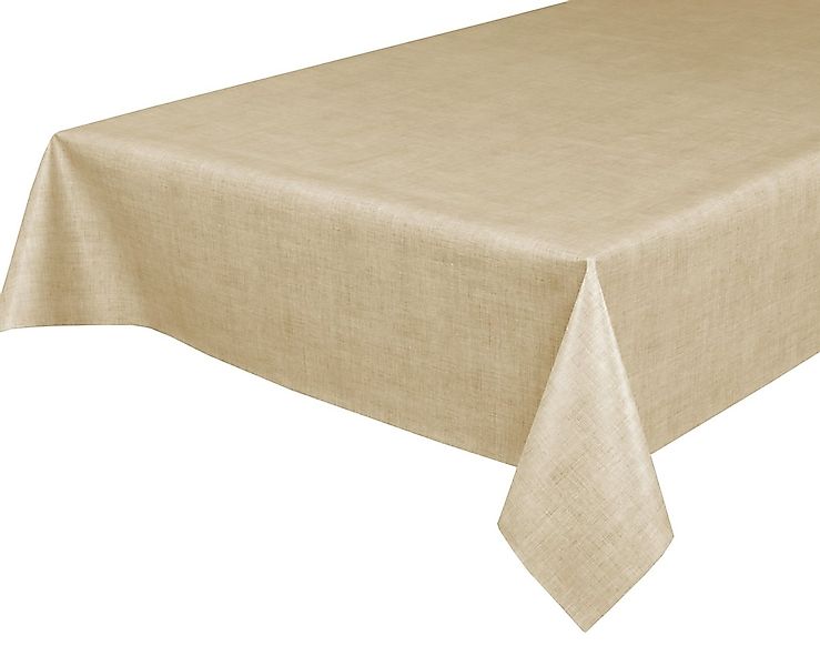 Beautex Tischdecke Wachstuchtischdecke, Leinen beige, abwischbar Wachstuch günstig online kaufen