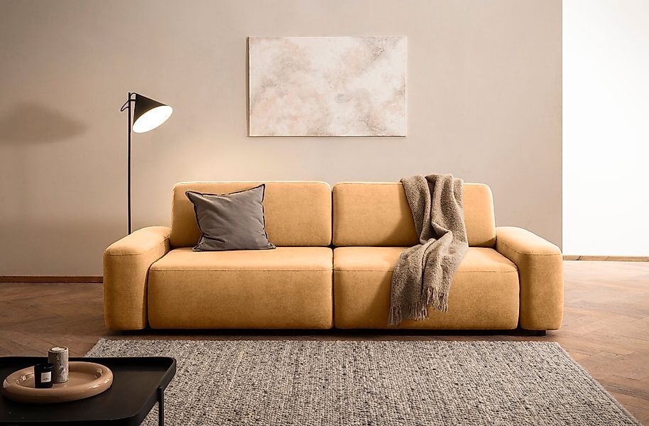INOSIGN 3-Sitzer "TORGE (257cm), Sofa,Schlafsofa in Cord, Samtvelours, Stru günstig online kaufen