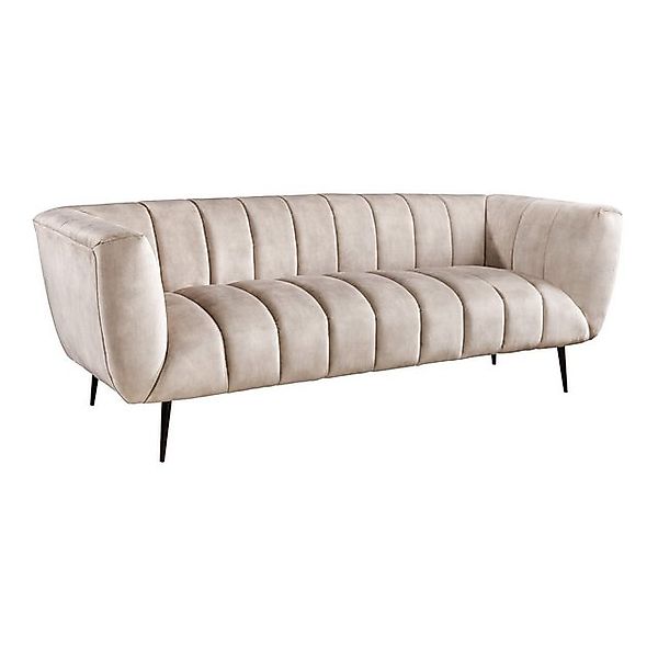 riess-ambiente Sofa NOBLESSE 225cm champagner / schwarz, Einzelartikel 1 Te günstig online kaufen