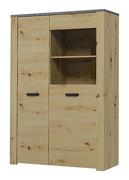 Xlmoebel Vitrine Wohnzimmer Vitrine im Landhausstil mit Bar-Elementen und H günstig online kaufen