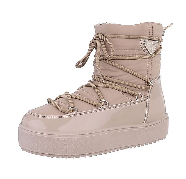 Ital-Design Damen Snowboots Freizeit Snowboots (87531787) Flach Plateaustie günstig online kaufen