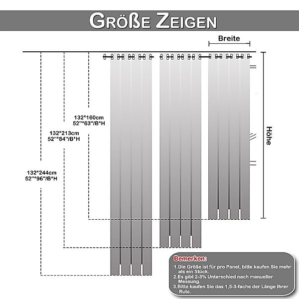 BTTO V&G Gardine Verdunklungsvorhänge,Vorhang Blickdicht Gardinen günstig online kaufen