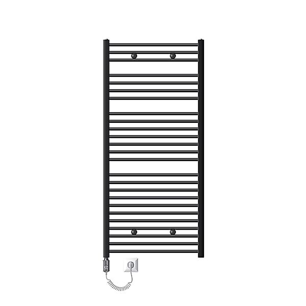 LuxeBath Elektrischer Badheizkörper Sahara 75x150 cm Anthrazit Gerade Stab günstig online kaufen