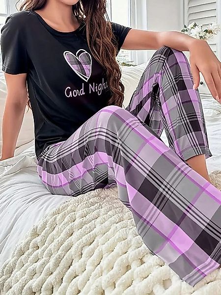 Elegant Love Pyjama Lässiger Schlafanzug Damen – Nachtwäsche & gemütliche H günstig online kaufen