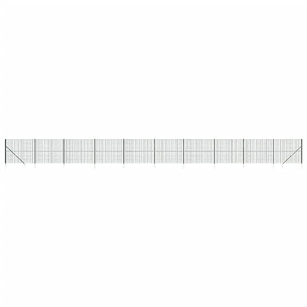vidaXL Maschendrahtzaun mit Bodenhülsen Grün 2x25 m 154142 günstig online kaufen