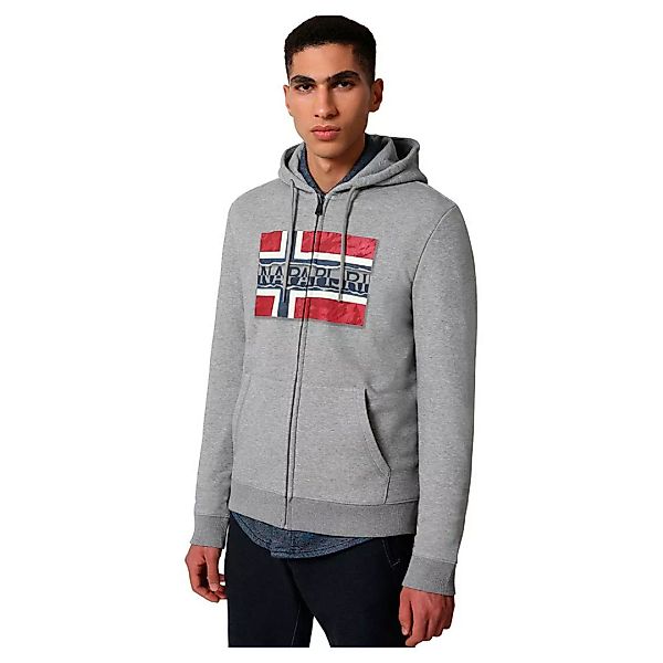 Napapijri Bench Fzh Sweatshirt Mit Reißverschluss L Medium Grey Melange günstig online kaufen