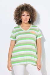 Ulla Popken T-Shirt Ringelshirt Sonne A-Linie günstig online kaufen