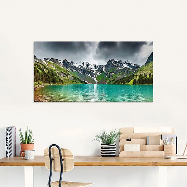 Artland Glasbild "Bergsee" Berge 1 Stk. tlg. in verschiedenen Größen günstig online kaufen