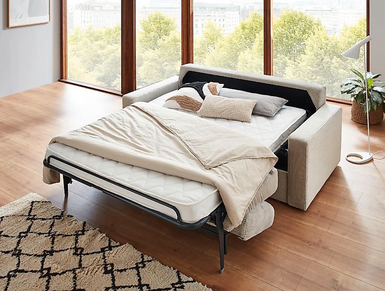 ATLANTIC home collection Schlafsofa "Rolando, B: 196 cm, Liegefl. 140x190 c günstig online kaufen