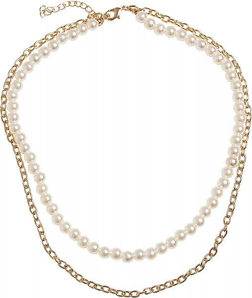 URBAN CLASSICS Edelstahlkette "Accessoires Pearl Layering Necklace" günstig online kaufen