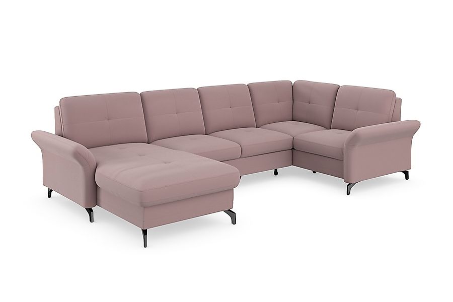 PLACES OF STYLE Wohnlandschaft "Calando U-Form" wahlweise mit Bettfunktion, günstig online kaufen