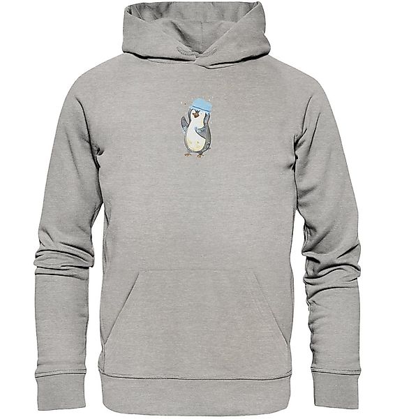 Mr. & Mrs. Panda Hoodie Größe M Pinguin Duschen - Heather Grey - Geschenk, günstig online kaufen