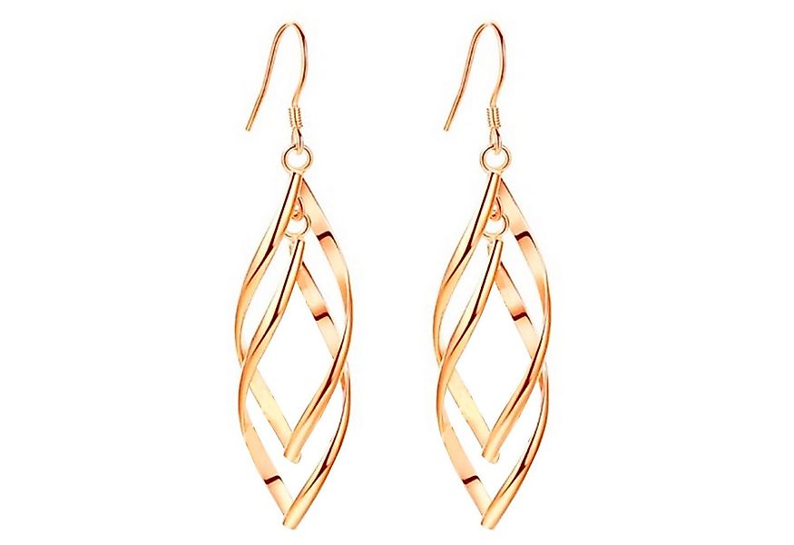 LÖB Paar Ohrhänger 750 Roségold vergoldet Edelstahl Ohrringe Hängend Tropfe günstig online kaufen