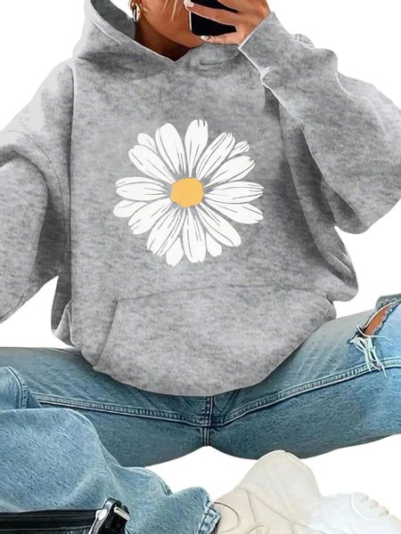 PYLIKE Fleecepullover Damen Print Hoodie kuscheligem günstig online kaufen