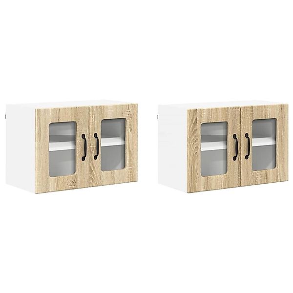 vidaXL Küchenschrank 2 Stk Sonoma-Eiche 60 x 31 x 40 cm Holzwerkstoff 88497 günstig online kaufen