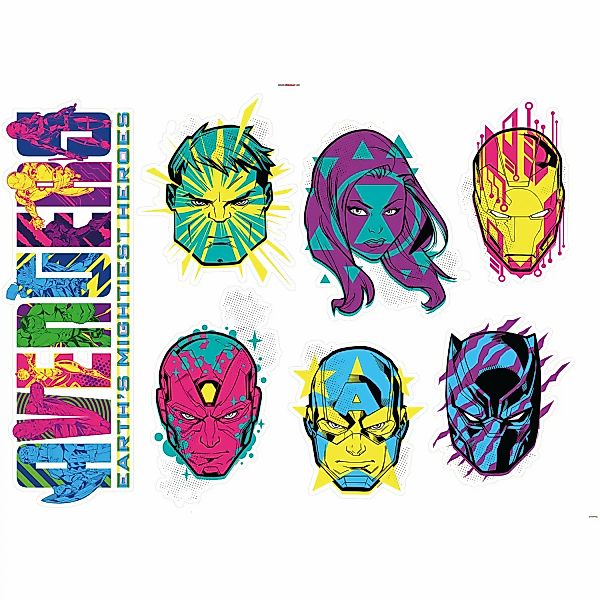 Komar Deko-Sticker Avengers Heroes 100 x 70 cm gerollt günstig online kaufen