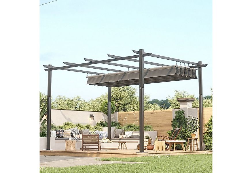 HOMALL Pavillon Pergola 3x3/3x4m Gartenpavillon Pavillon mit Aluminiumrahme günstig online kaufen