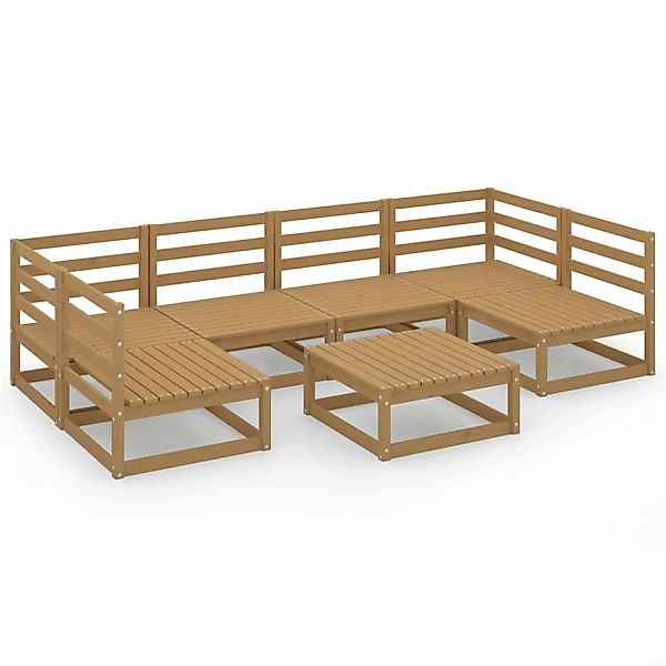 vidaXL 7-tlg Garten-Lounge-Set Massivholz Kiefer Modell 25 günstig online kaufen