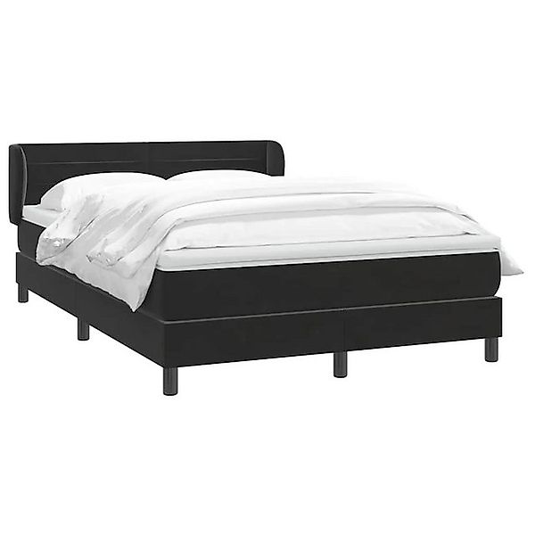 vidaXL Bett Boxspringbett mit Matratze Schwarz 160x210 cm Samt günstig online kaufen