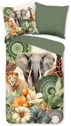 hip Wendebettwäsche "Sagadar" 3 Stk. tlg. Satin, Baumwolle, Reißverschluss, günstig online kaufen