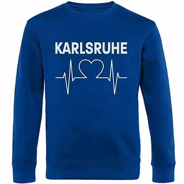 multifanshop Sweatshirt Karlsruhe - Herzschlag - Pullover günstig online kaufen