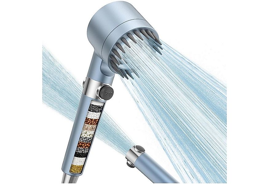 LuxusKollektion Handbrause Hochdruck-Duschkopf mit Filter, wassersparend, 4 günstig online kaufen