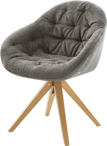 DELIFE Polsterstuhl Gaio-Flex, Holzgestell kantig Natur günstig online kaufen