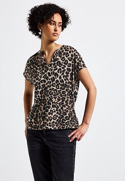 STREET ONE Shirtbluse mit geschlitztem Rundhalsausschnitt günstig online kaufen