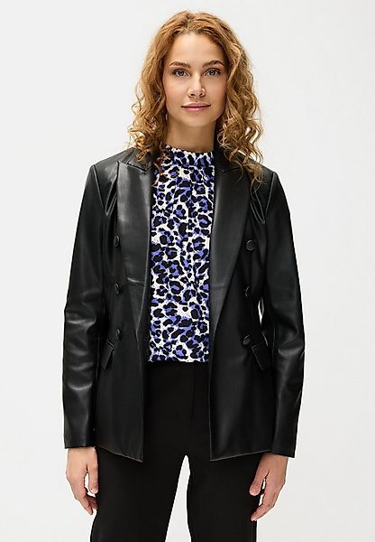 LASCANA Lederimitat-Blazer mit Reverskragen, taillierter Damenblazer, Busin günstig online kaufen