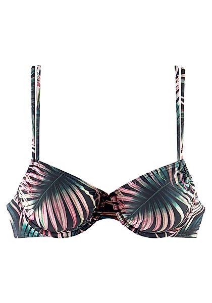 LASCANA Bügel-Bikini-Top "Reese", mit Palmendruck günstig online kaufen