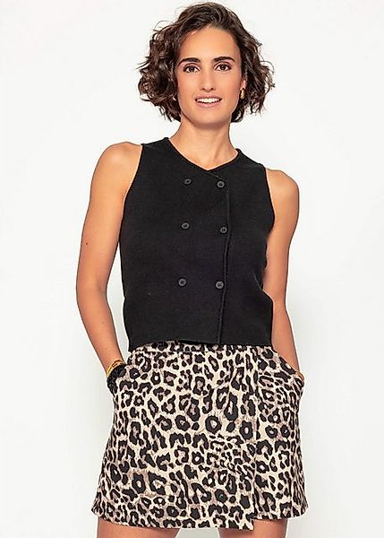 SASSYCLASSY Stricktop Ärmelloses Damen-Stricktop mit Knöpfen tailliert Modi günstig online kaufen