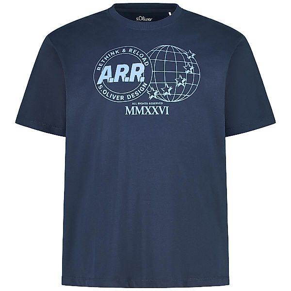 s.Oliver T-Shirt mit Motiv-Print Farbe dunkelblau Größe: 3XL günstig online kaufen