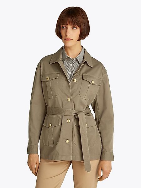 Tommy Hilfiger Outdoorjacke GOLD BUTTON UTILITY JACKET mit goldfarbenem Kno günstig online kaufen