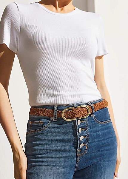 LASCANA Hüftgürtel "Ledergürtel", Flechtgürtel, Gürtel aus Leder, für Jeans günstig online kaufen
