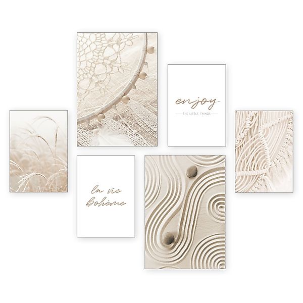 Kreative Feder Poster Enjoy, Natur (Set, günstig online kaufen