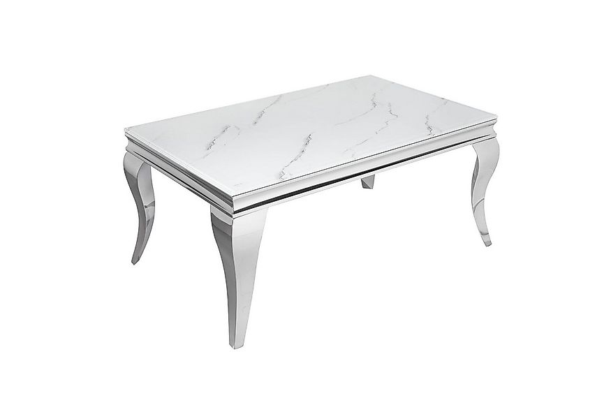 riess-ambiente Couchtisch MODERN BAROCK 100cm grau / weiß, Wohnzimmer · Mar günstig online kaufen